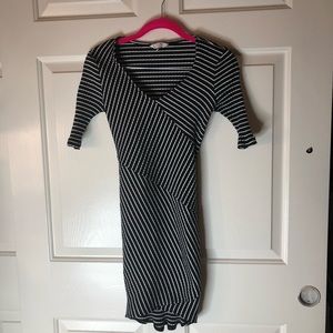Stripped bodycon dress